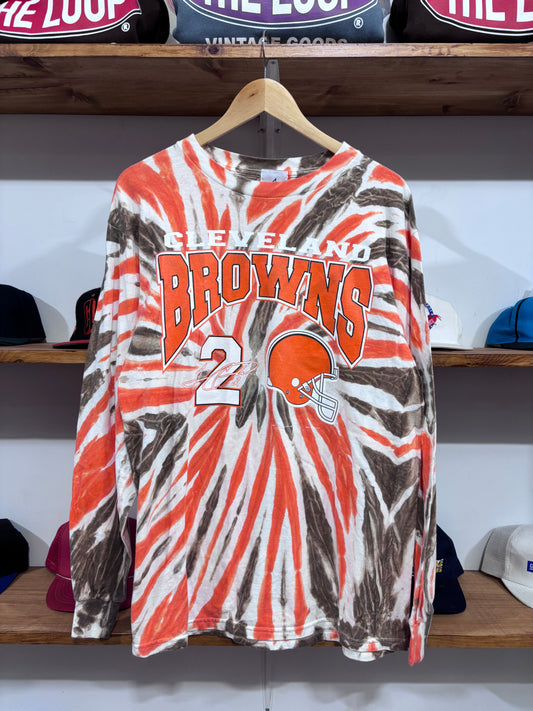 Vintage Cleveland Browns Tie Dye Tim Couch Long Sleeve