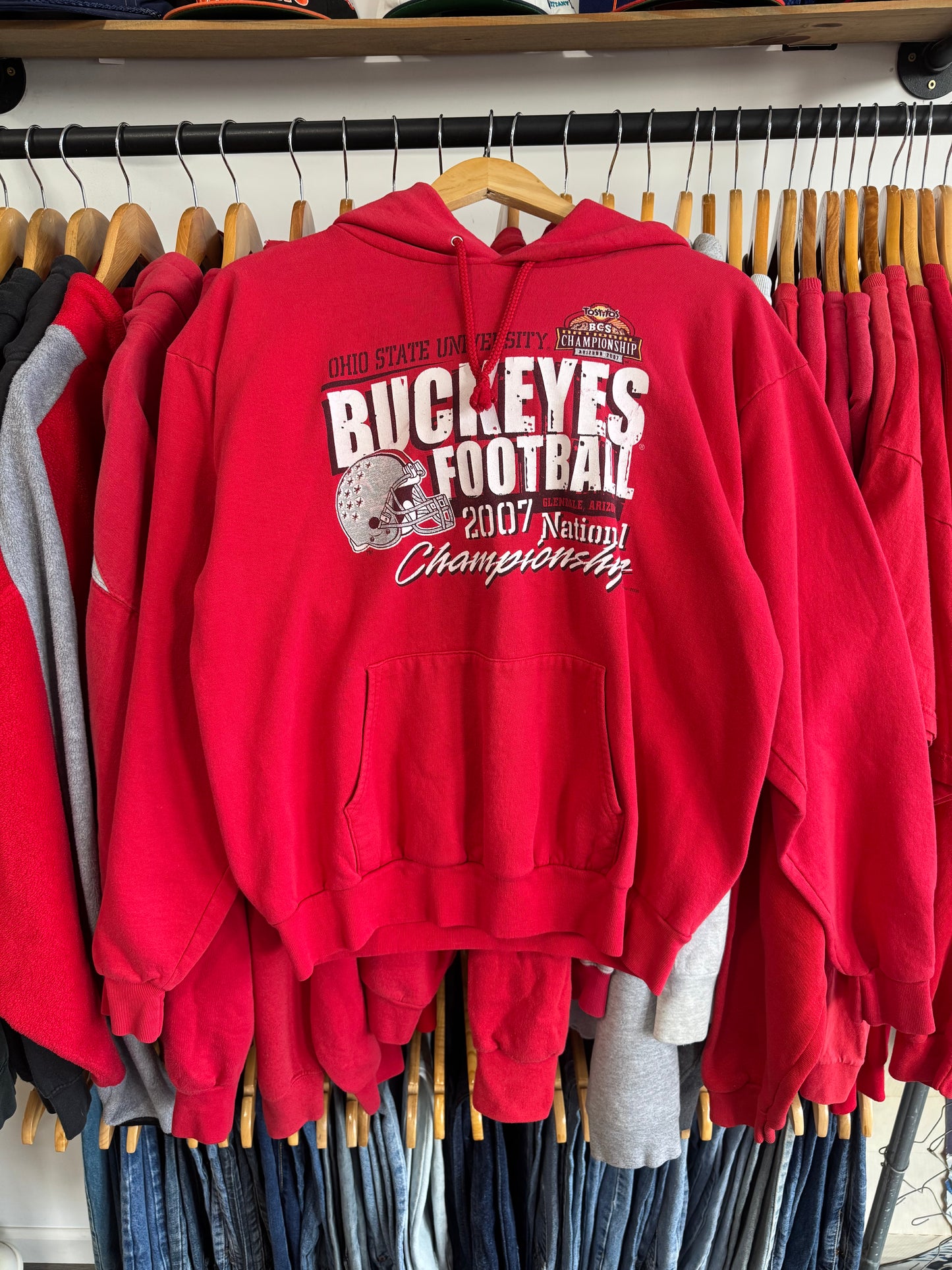 Vintage Buckeye Football Hoodie