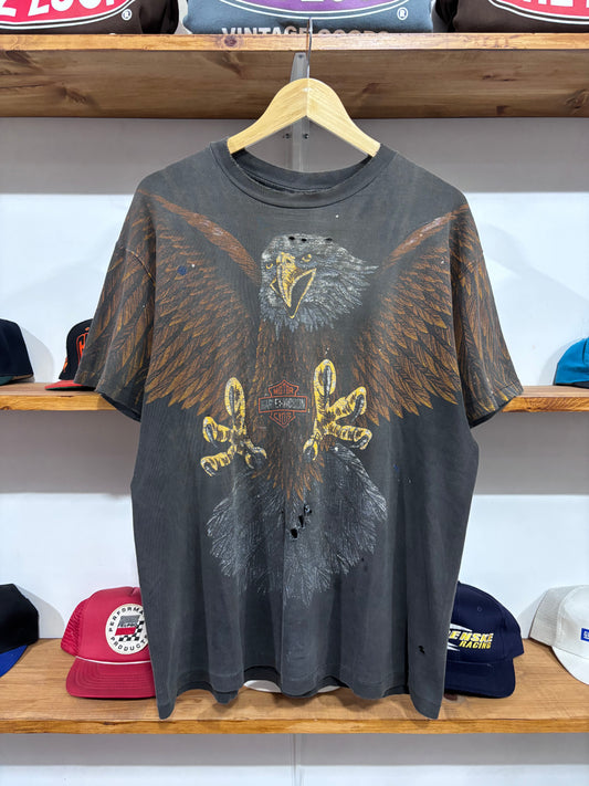 Vintage Harley Davidson Eagle AOP Tee
