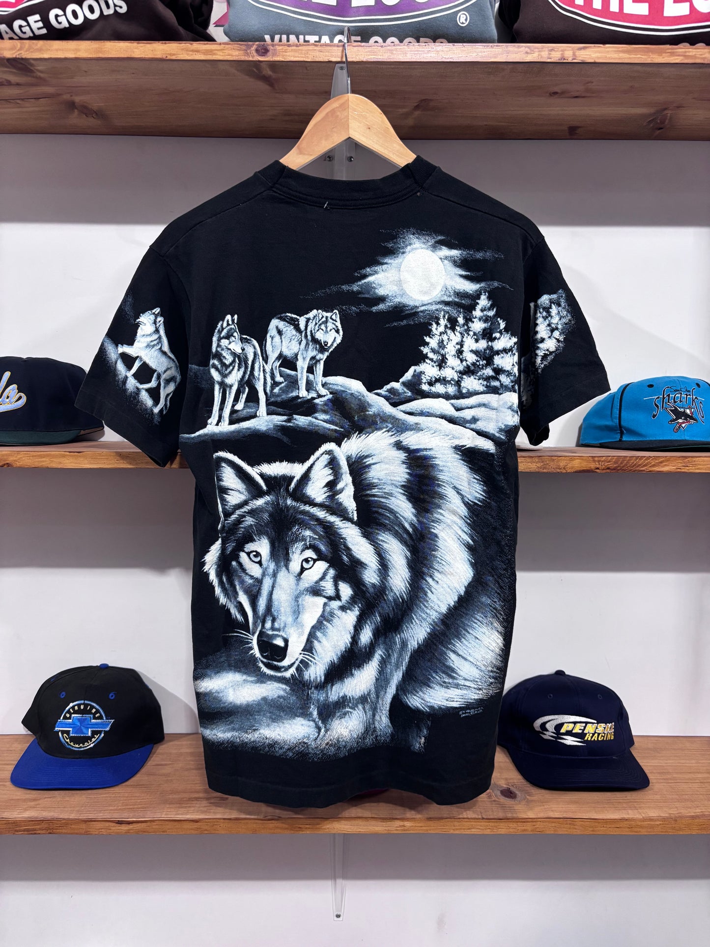Vintage Wolf Nature AOP Tee