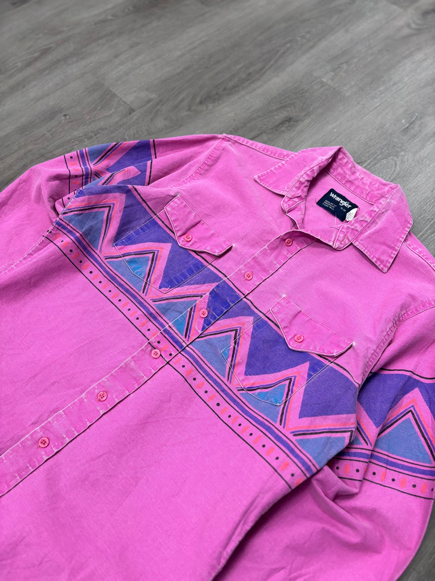 Vintage Wrangler Aztec Button Up