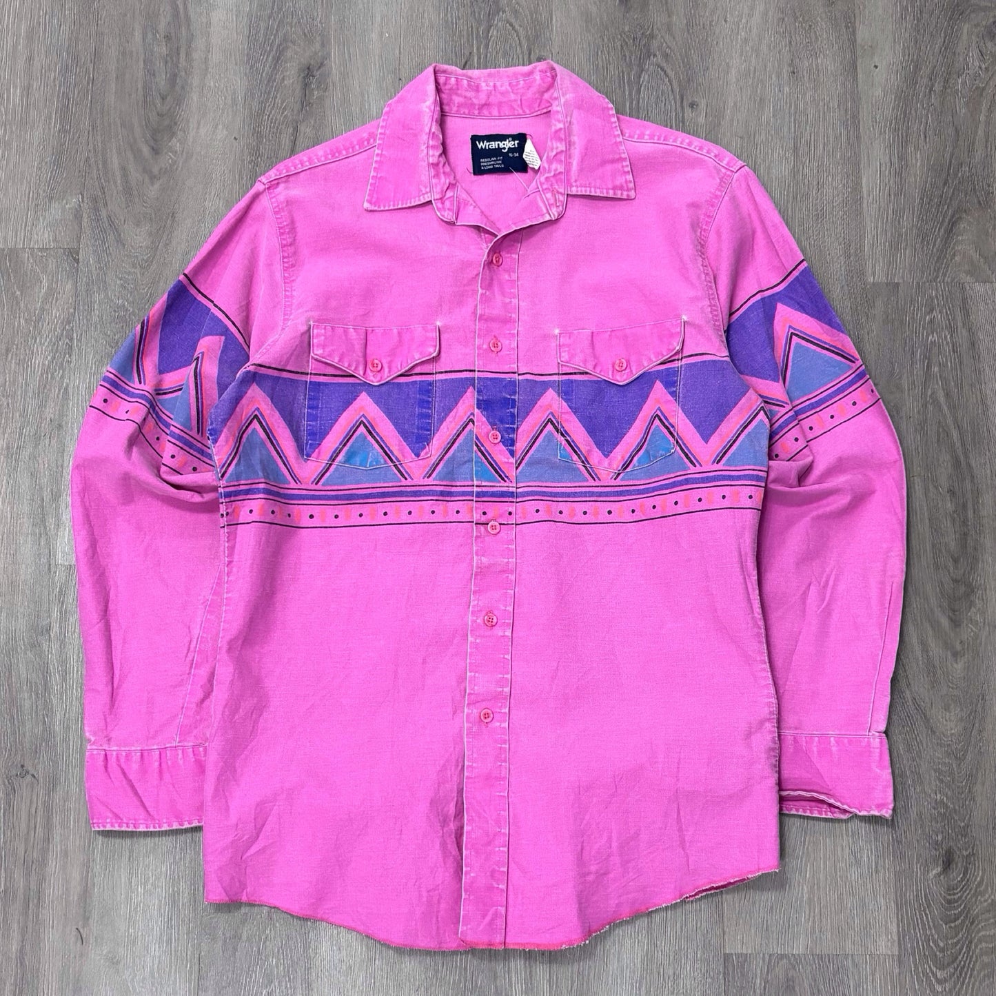 Vintage Wrangler Aztec Button Up