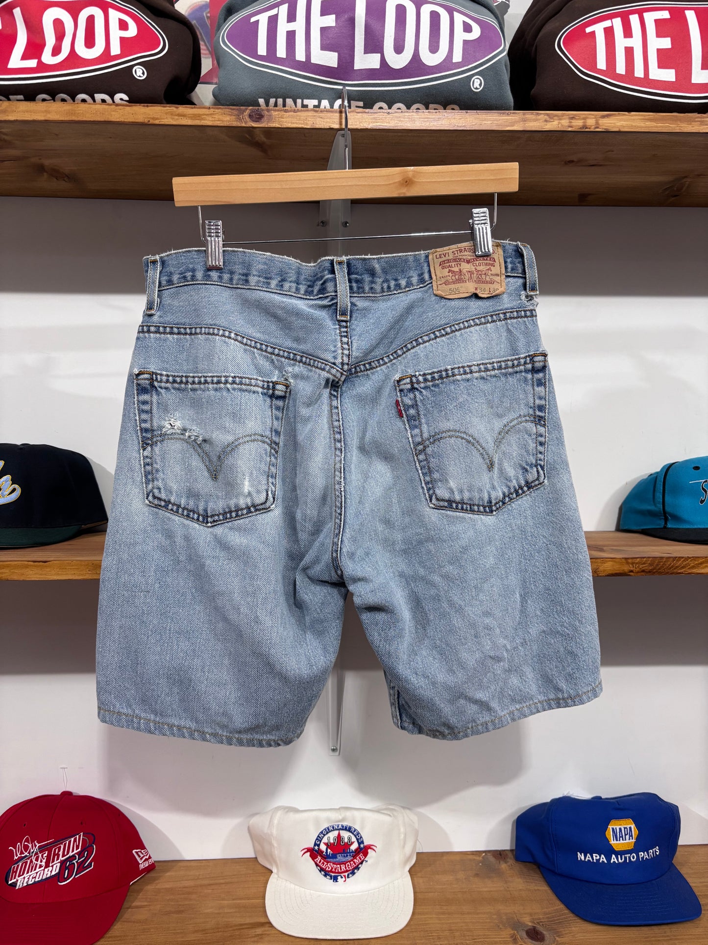 Vintage Levi’s 505 Distressed Jean Shorts