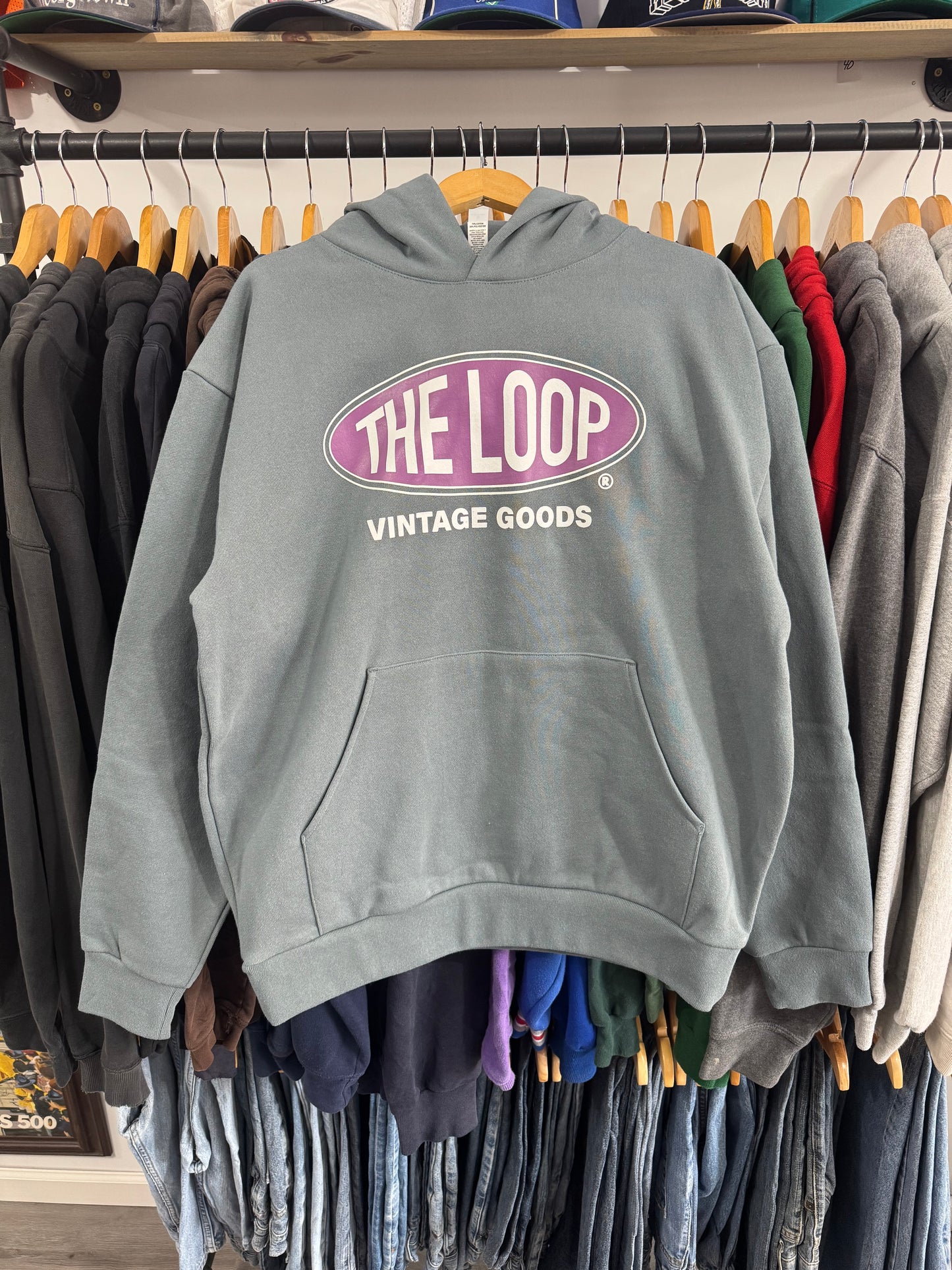 Vintage Washed Blue Hoodie