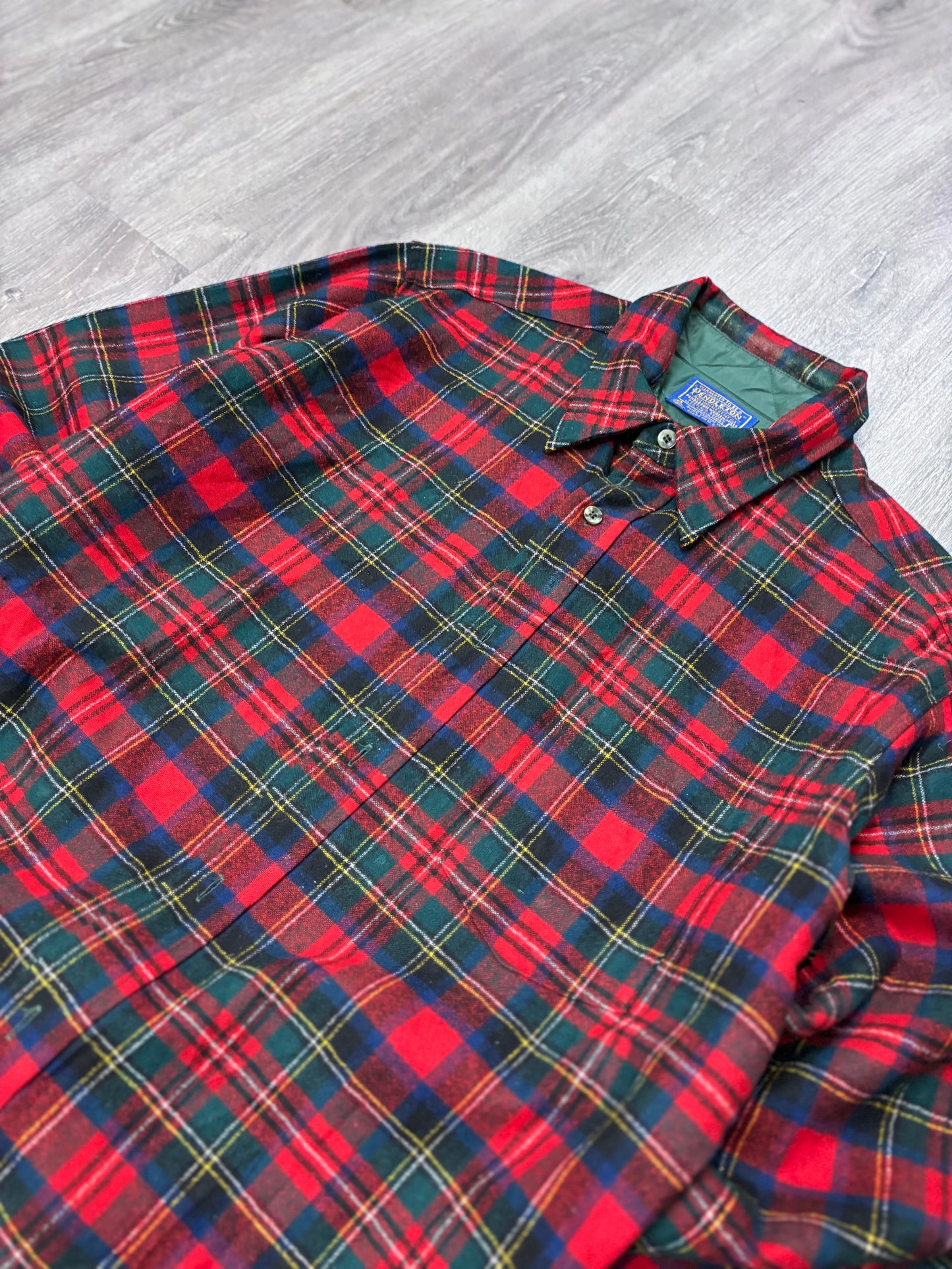 Vintage Pendleton Red Flannel Button Up