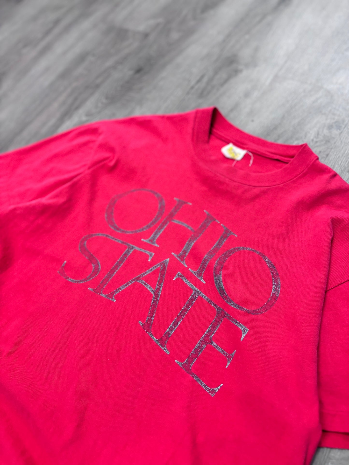 Vintage Ohio State Spellout Red Tee