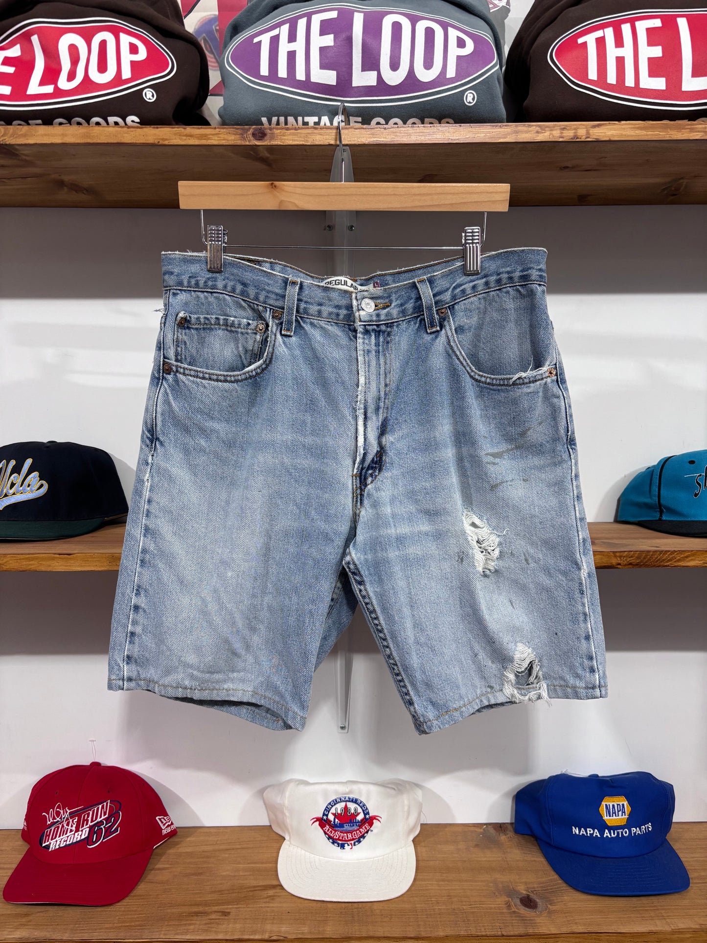 Vintage Levi’s 505 Distressed Jean Shorts