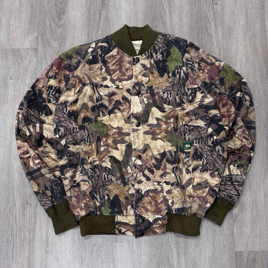 Vintage Mossy Oak Camo Bomber Jacket