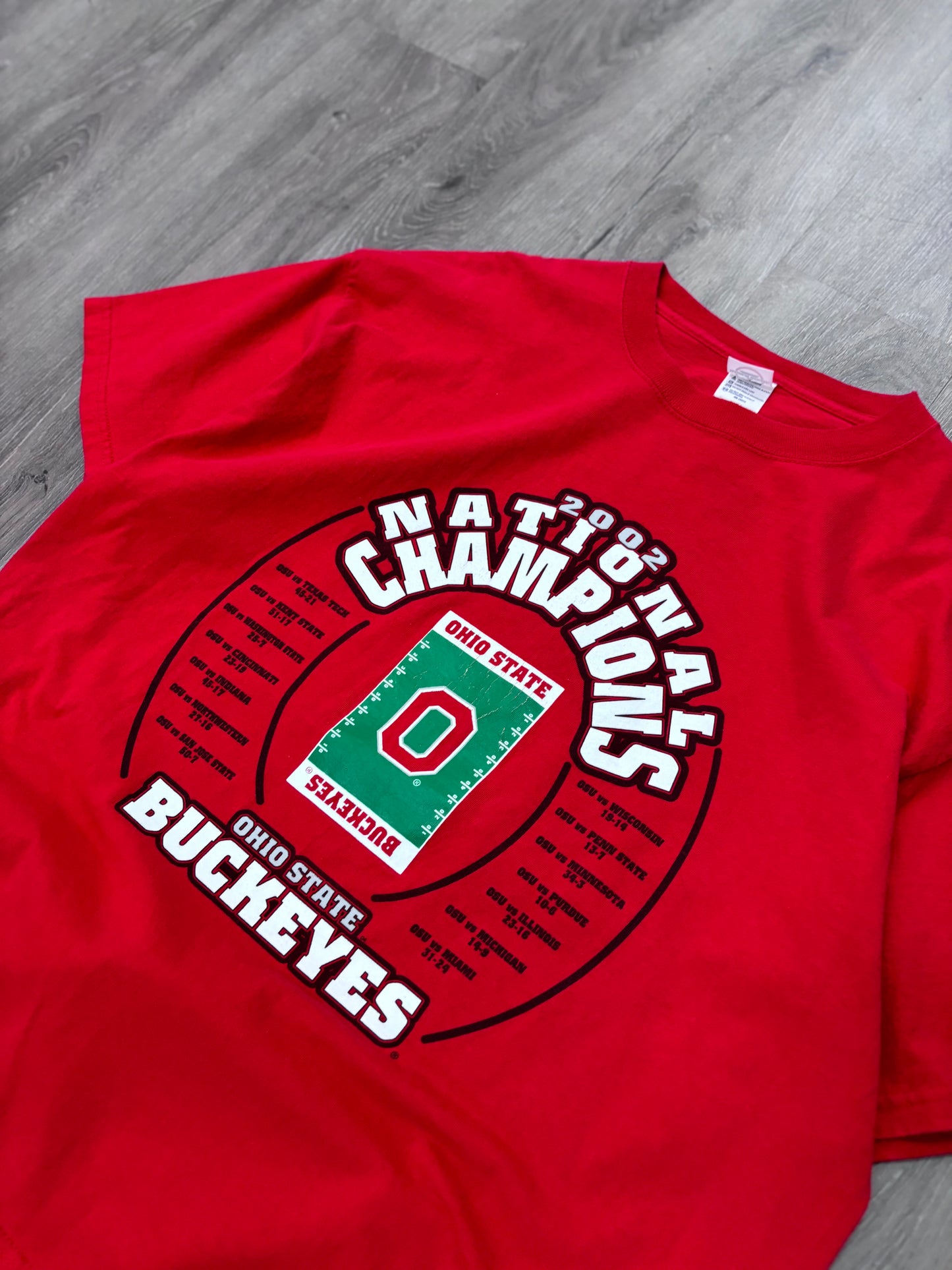 Vintage Ohio State ‘02 National Champs Football Tee