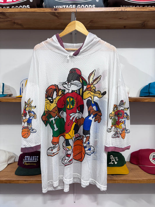 Vintage Looney Tunes Cross Colors Hooded Jersey