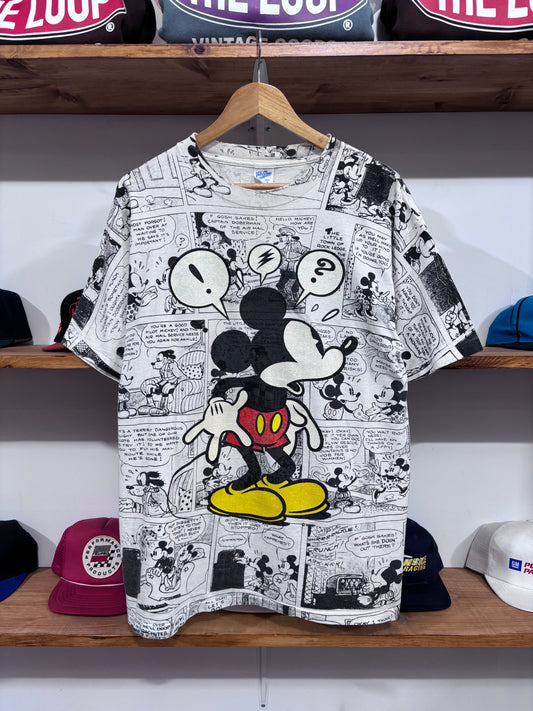 Vintage Mickey Mouse Comic AOP Tee