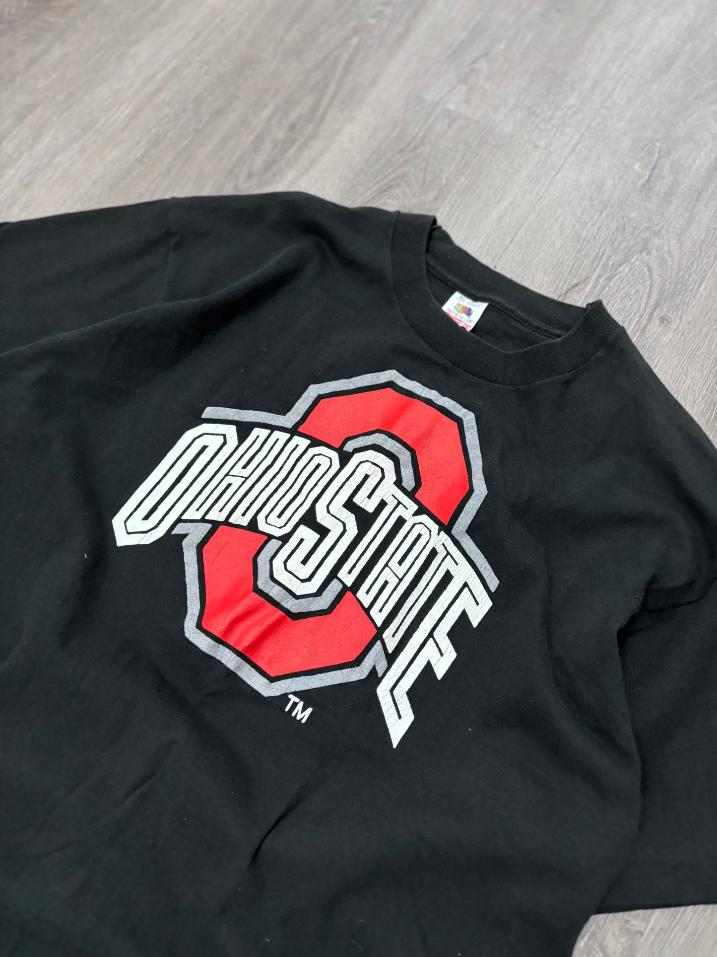 Vintage Ohio State Logo Black Tee