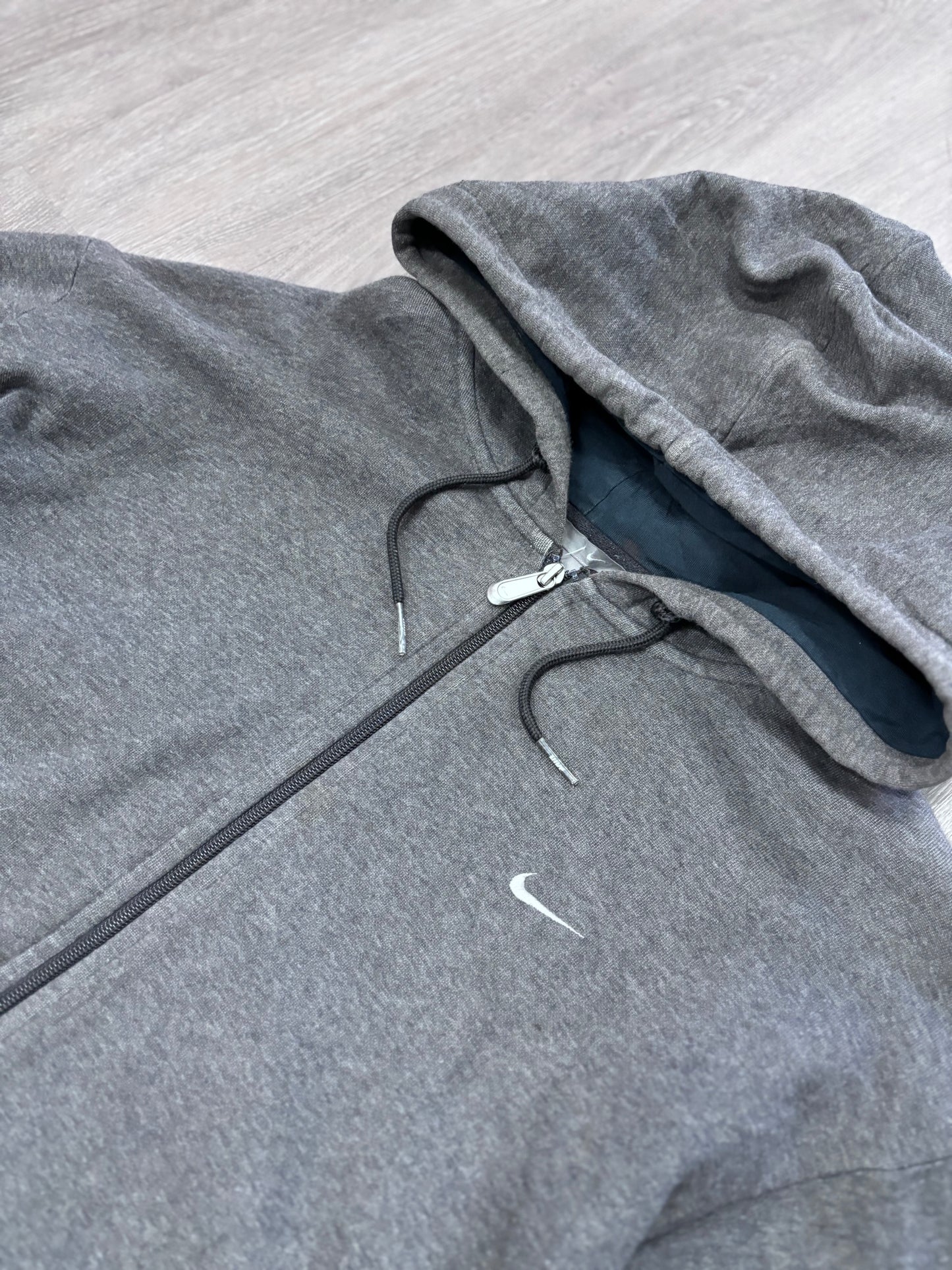 Vintage Nike Zip Up Gray Hoodie