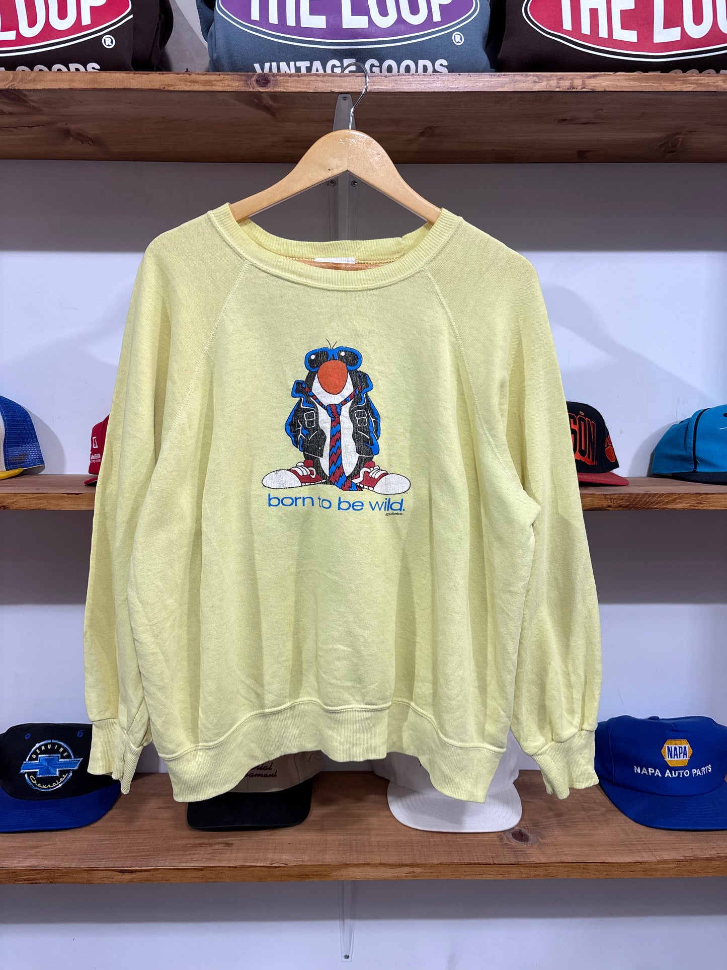 Vintage Born To Be Wild Penguin Crewneck