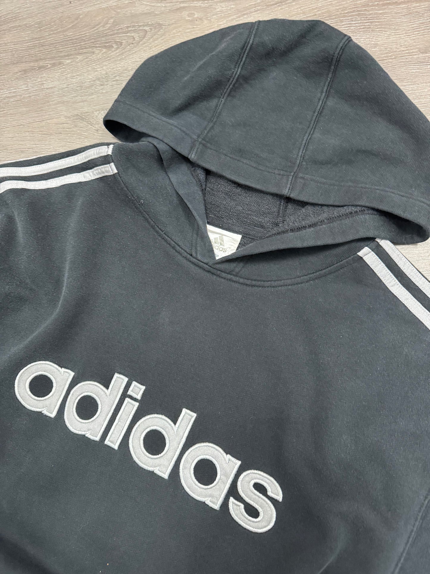 Vintage Adidas 3 Stripe Hoodie