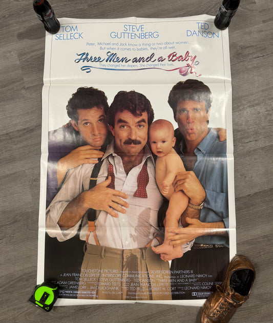 Vintage Three Men & a Baby Movie Poster