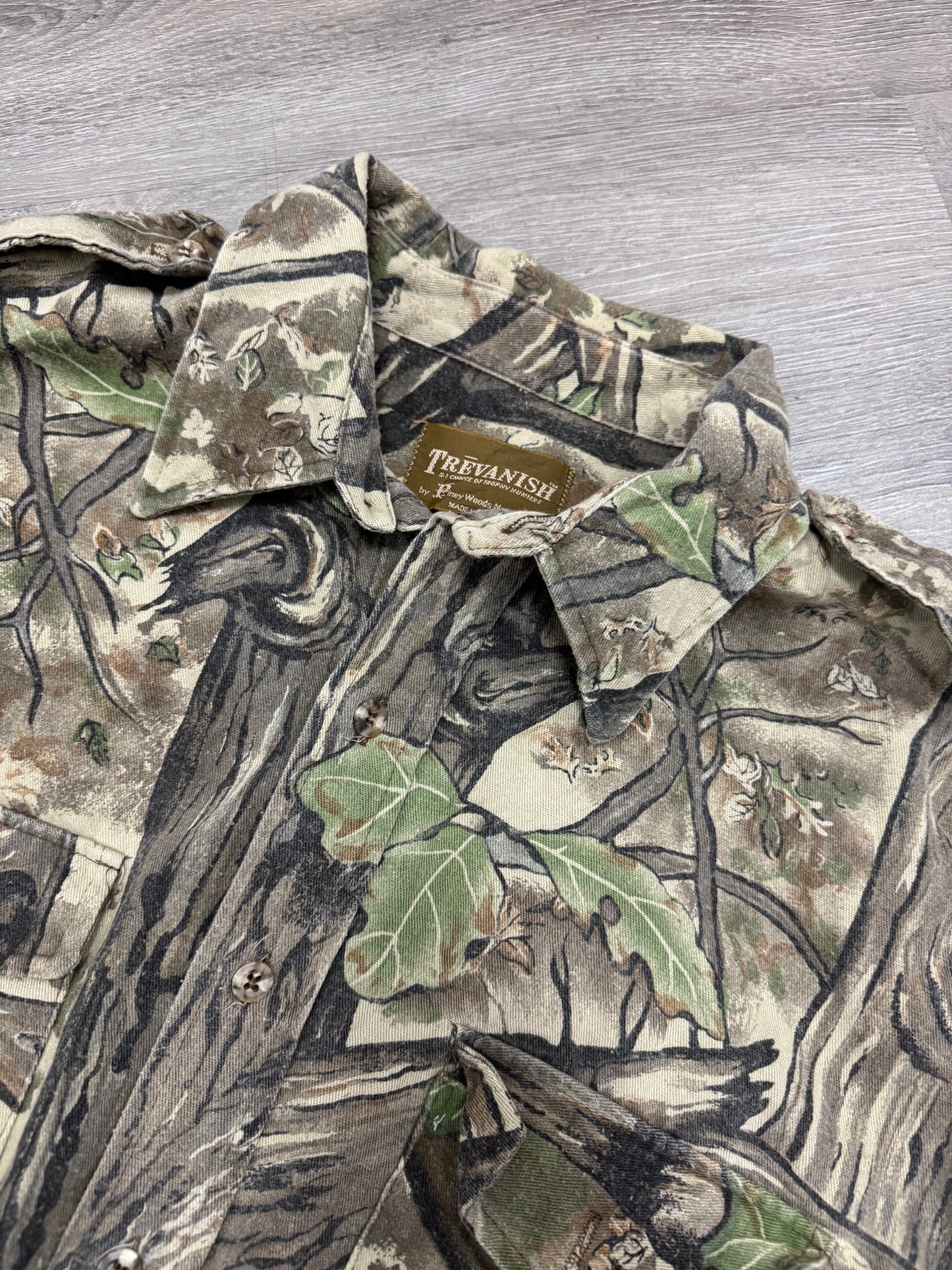 Vintage Camo Button Up